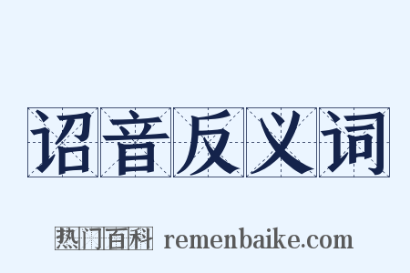 诏音反义词是什么意思的图片